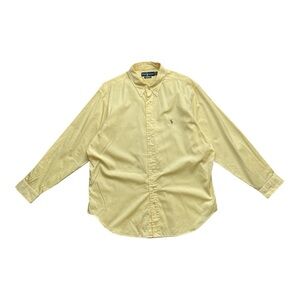 Ralph Lauren Button Down Shirt, Yellow, Size 17.5 34/35